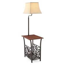 Magazine rack side table black wire and wood magazine. Side Table With Lamp And Magazine Rack Online