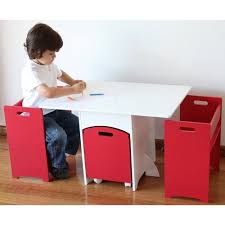 Aston Red Kids Table Chairs Set W Toy Storage Kids Table And Chairs Kid Table Kids Chairs
