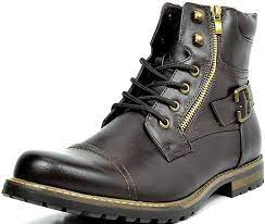 Amazon Com Bruno Marc Men S Philly 3 Dark Brown Military Combat Boots 6 5 M Us Boots Boots Leather Boots Military Combat Boots