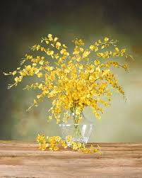 Oncidium Orchid Silk Flower Stem Yellow Oncidium Orchids Yellow Flower Arrangements Tall Flower Arrangements