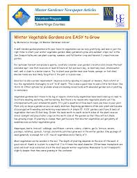 Try to avoid watering plants in the heat of the day when the water will evaporate quickly from the. Winter Vegetable Gardens Are Easy To Grow In Tulare County Kings Co