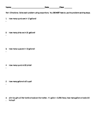 You can generate the worksheets either in html or pdf format — both are easy to. Converting Measurements Proportion Worksheets Teaching Resources Tpt