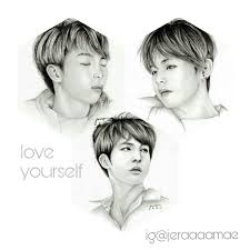 Love Yourself Fanarts Kim Family Army S Amino Kim Love You Male Sketch