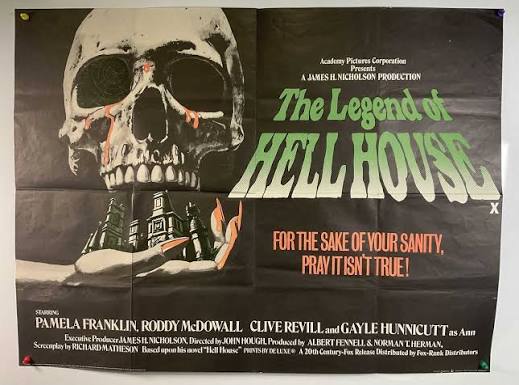 Lot 279 - THE LEGEND OF HELL HOUSE (1973) UK Quad film