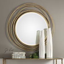 Black And Gold Round Wall Mirror Whirlwind Gold Round Wall Mirror Round Gold Mirror Mirror Design Wall Round Wall Mirror