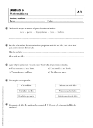 Ficha Masa Y Capacidad Fichas Primaria Matematicas Matematicas