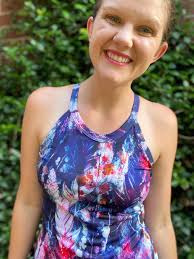 Sew a swim tank using the Riviera Raglan