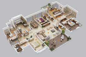 If you also want any of these services or new house plans or house designs for your dream house, you can contact dk 3d home design from the whatsapp numbers given below. 50 Four 4 Bedroom Apartment House Plans Architecture Design Bedroom House Plans 3d House Plans House Plans 3d