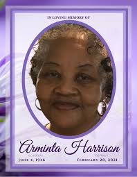 Arminta Y Harrison Obituary February 20, 2021