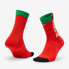 Nike Team Kenya Multiplier Socks Chile Red Lucky Green White Running Socks