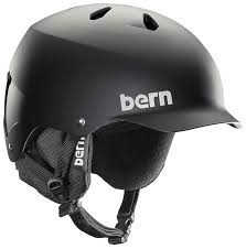 bern watts eps audio winter snowboard helmet s matte black