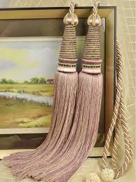 4 Colors Qym02 Faux Silk Curtain Tassel Tie Backs In Pink Color Tassels Faux Silk Curtains Tieback
