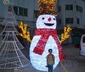 Large Outdoor Christmas Snowman Motif Lights for Street Decorations
