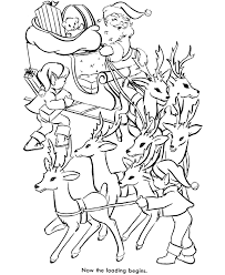 Santa and his elves coloring page. Bluebonkers Santa S Elves Coloring Pages 1 Coloring Home