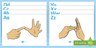 Bsl uses both hands to gesture the alphabet while asl . British Sign Language Alphabet Signs