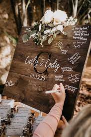 Wedding Guest Book Sign Monogram Guestbook Guest Book Etsy Wedding Ceremony Signs Rustic Wedding Signs Wedding Guest Book Sign
