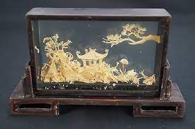 Maybe you would like to learn more about one of these? Vintage Folk Art Handmade Chinese Asian Cork Carving Diorama 3d Shadow Box Vintage Asian Art Art Asian Art