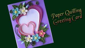 Learn how to make this cute greeting card with a sailboat, embossed waves, a scroll cloud, and an adorable little crab! Paper How To Make Beautiful Heart Design Paper Quilling Greeting Card Siri Art Craft Youtube Paper Quilling Card Making Birthday Quilling Cards