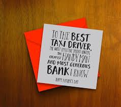 Funny Homemade Birthday Cards For Dad From Daughter Funny Fathers Day Card The Best Taxi Driver Handy Many Bank Greetings Card For Dad On Fa Dad Birthday Card Happy Fathers Day Cards Funny Fathers Day Card