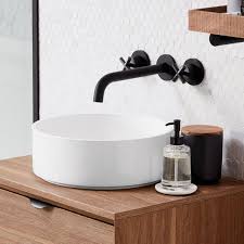 noir 3 hole wall mounted basin mixer tap bathstore wall mounted basins wall mounted bath taps basin