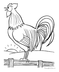 Rooster Printout Farm Animal Coloring Pages Animal Coloring Pages Farm Coloring Pages