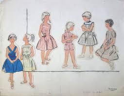 As you dive into these skillshare classes, you can learn about a wide variety of fashion design techniques, tools, and topics, from drawing sketches, to digital fashion illustration. Dresses For Little Girls Fashion Drawing By Rosy Andreasi Verdier For Sale At Pamono
