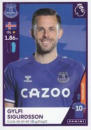 Find the latest gylfi sigurdsson news, stats, transfer rumours, photos, titles, clubs, goals scored this season and more. Gylfi Sigurdsson Everton Premier League 2021 Sticker 211