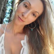 Green Turquoise Hammered Hoops, Hoop Earrings, Natural Stone Crystal  Jewelry, Gemstone Birthday Present for Her, Minimalistic Gift for Wife