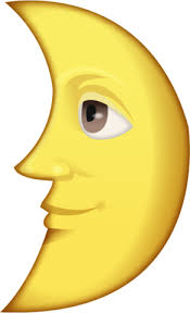 Download First Quarter Moon With Face Emoji Image In Png Emoji Island Moon Face Emoji Emoji Images