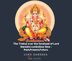 Didyouknow On Ganesha S Forehead Is Located The Trishul Weapon Of Shiva Symbolizing Time Past Present And Future And Ganesha S Mastery Over It Hence T