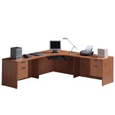 Large corner desk with one desktop hutch is perfect for your home office! Large Corner Workstation Two 2 Drawer Files Office Furniture Ez