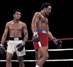 Muhammad ali scores a massive upset by knocking out george foreman in their historic fight held in zaire, africa. Pin On Boxing Images