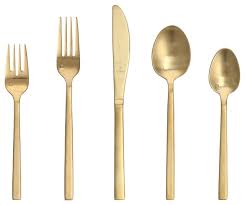 Enjoy free shipping on most stuff, even big stuff. Arezzo Brushed Gold 18 10 Stainless Steel Flatware 20 Piece Service For 4 Contemporary Flatware And Silverware Sets By Bigkitchen Houzz