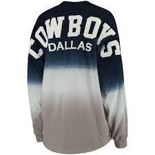 Women S Dallas Cowboys Pro Line By Fanatics Branded Navy Silver Spirit Jersey Long Sleeve T S Dallas Cowboys Outfits Dallas Cowboys Women Dallas Cowboys Shirts