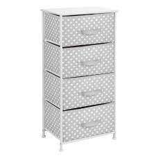 Shop for tall deep drawer dresser online at target. Mdesign Kids Vertical Dresser Storage Organizer 4 Drawers 37 H Gray White Target