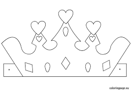 Princess Crown Template Coloring Page Crown Template Coloring Pages Templates Printable Free