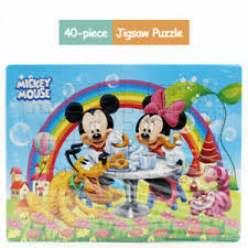 Finished size is 21.25 x 15 inches. Disney Mickey Mouse Drawing 40 Pieces Jigsaw Puzzles Best Gifts Toys For Kids Ebay
