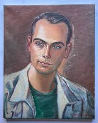 Mario Barone *1902 Oil Painting Head Portrait Young Man 49 x 39 cm