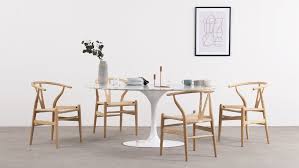 Wishbone Chair Wishbone Chair Ash Oval Tulip Dining Table Tulip Dining Table Wegner Wishbone Chair