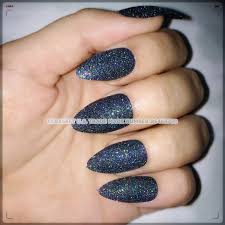 Acrylic nails can cause mild infections if not applied properly, leading to damage to the. Keenail Nail Art Pre Design Acrylic Fake Nails Tips Medium Blue Rhinestone 24 Piece Set Amazon In Beauty