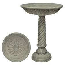 Mpg Special Aged Granite Finish Birdbath Pf6044sag Decorative Bird Houses Bird Bath Bowl Bird Bath Fountain