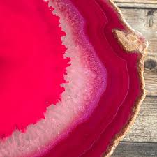 Large Pink/Fushsia Agate Slice (Approx ...
