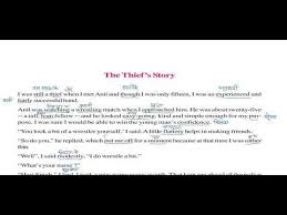 Rbse Ncert Class 10 English Ch 1 The Thief S Story Line To Line Trans In 2020 Story Class Thief