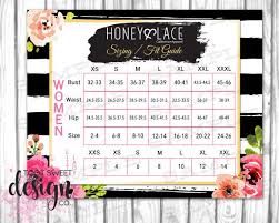 Honey And Lace Sizing Fit Guide Honey Lace Size Chart