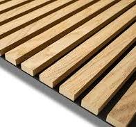 Natural Oak Acoustic Panel, Light MDF, Black Felt | 120cm - 297cm -  Akupanels