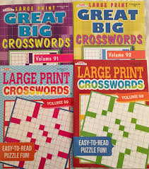 Lot Of 4 Kappa Large Print Great Big Crosswords Full Size Puzzle Books Crossword Puzzles 2018 Kappa Kappa 6033715901694 Amazon Com Books