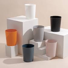 Amazon.com: UUJOLY Plastic Trash Can Wastebasket, Garbage Container Basket  for Bathrooms, Kitchens, Offices, Kids Rooms (Pink, 1 Pack) : Home & ...