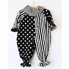 Black And White Clown Costume Stripes And Dots Black And White Clown Costume 2t 3t Black And White One Piece Black And White Clown Clown Costume