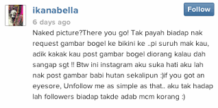 Tak Payah Biadap Nak Request Gambar Bogel Ika Nabila