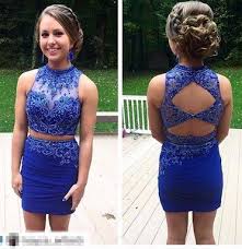 Tight Prom Dress Royal Blue Homecoming Dress 2 Piece Homecoming Dresses Beading Two Piece Homecoming Dress Homecoming Dresses Tight 2 Piece Homecoming Dresses